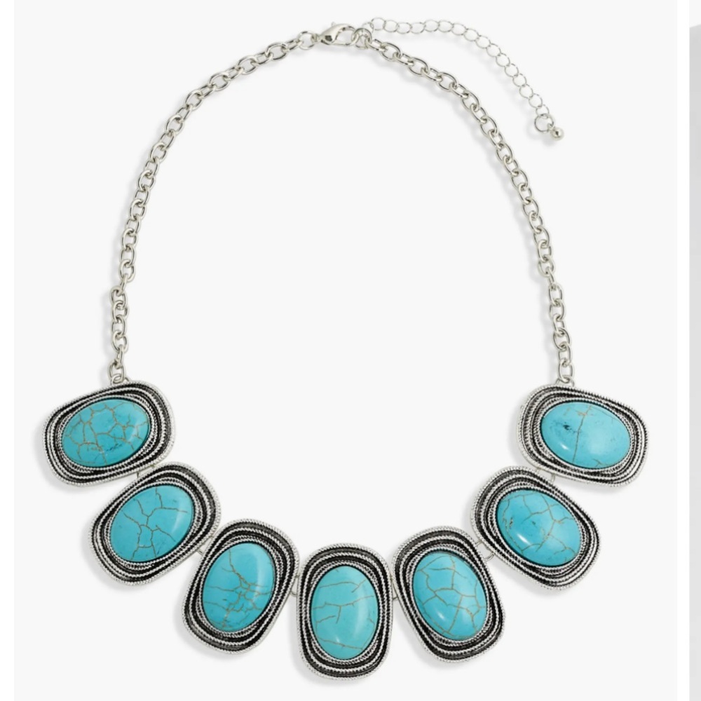 Tasha Turquoise Resin Statement Necklace